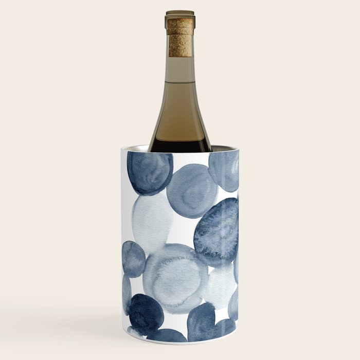 Pebbles Watercolor Abstract Wine Chiller Gallery Image 2