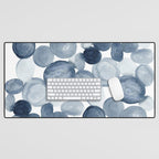 Pebbles Watercolor Abstract Desk Mat Gallery Image 1