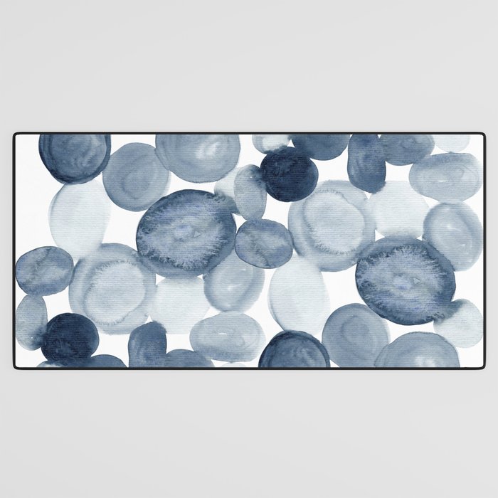 Pebbles Watercolor Abstract Desk Mat Gallery Image 3