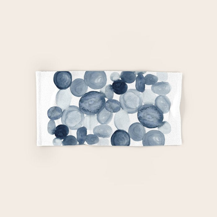 Pebbles Watercolor Abstract Bath Towel Gallery Image 1