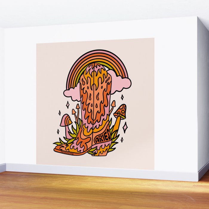 Aries Cowboy Boots Wall Mural Gallery Image 2