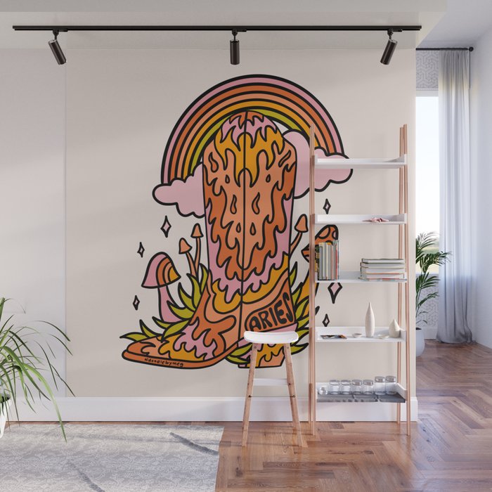 Aries Cowboy Boots Wall Mural Gallery Image 1