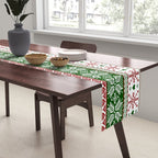 Green & Red Winter Fair Isle Table Runner Gallery Image 2