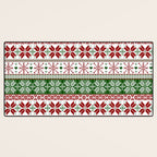 Green & Red Winter Fair Isle Desk Mat Gallery Image 3