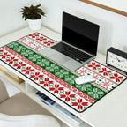 Green & Red Winter Fair Isle Desk Mat Gallery Image 2