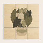 Cat and Plant 44 Wood Wall Art Gallery Image 1