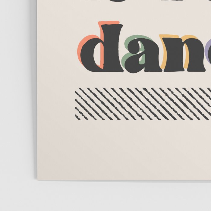 This Kitchen Is For Dancing Retro Typography Poster Gallery Image 3