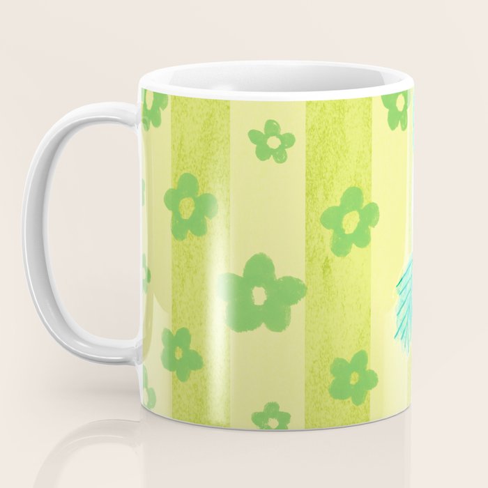 Sweet Strawberry Plant Friends in Lime & Pink Coffee Mug Gallery Image 3
