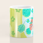 Sweet Strawberry Plant Friends in Lime & Pink Coffee Mug Gallery Image 4