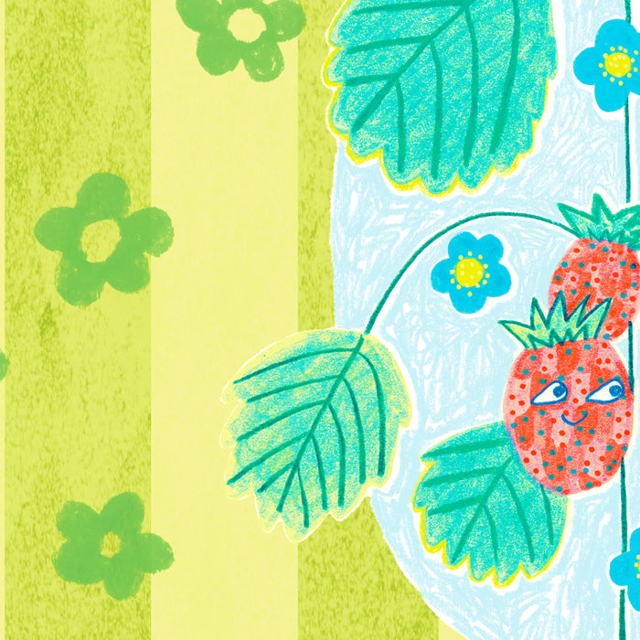 Sweet Strawberry Plant Friends in Lime & Pink Coffee Mug Gallery Image 2