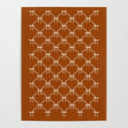 Bows & Ribbons Pattern XIV Rust Poster Gallery Image 4