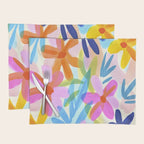 Sunny Day Bold Abstract Florals Multicolor Cheerful Summer Pattern Placemat Gallery Image 1