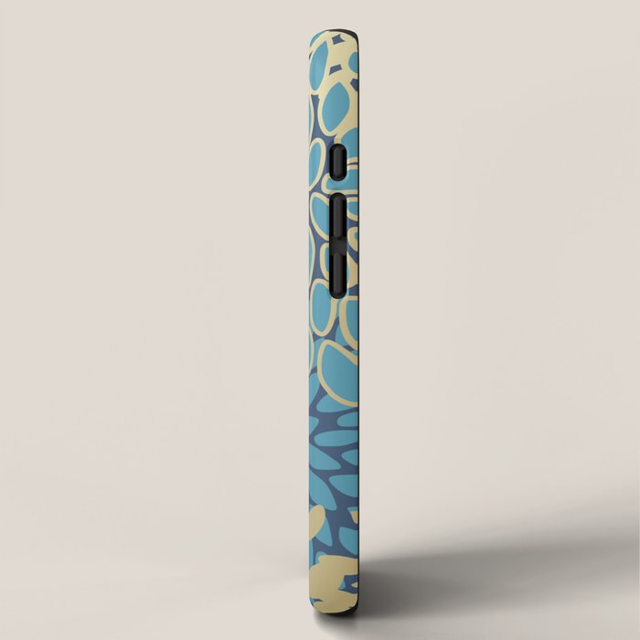 Christmas, Flower Garden, Gold and Blue, Floral Prints iPhone Case Gallery Image 2