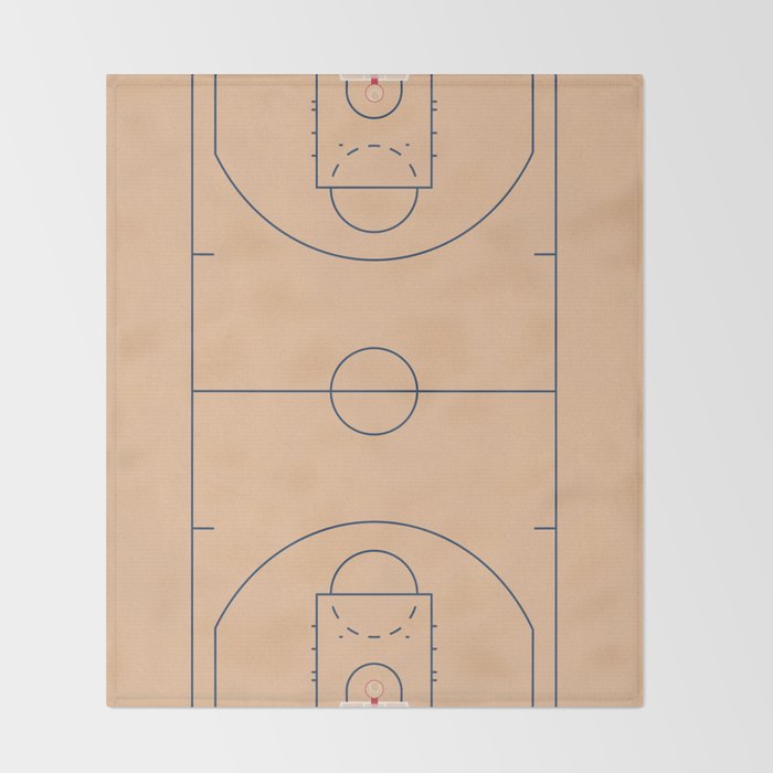 Basketball Court  Throw Blanket Gallery Image 2