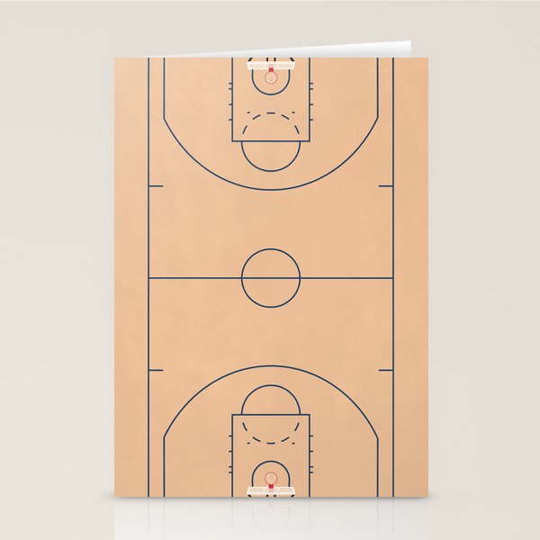 Basketball Court  Stationery Card Gallery Image 1