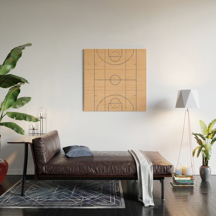 Basketball Court  Wood Wall Art Gallery Image 2