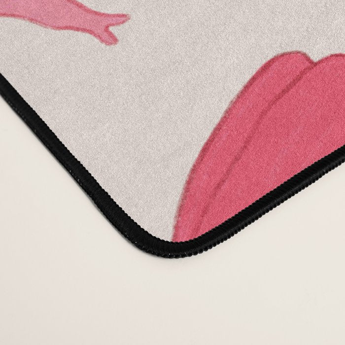 Ribbons and bows sweet coquette style hand drawn pattern Desk Mat Gallery Image 4