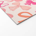 Ribbons and bows sweet coquette style hand drawn pattern Welcome Mat Gallery Image 2