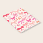 Ribbons and bows sweet coquette style hand drawn pattern Notebook Gallery Image 2