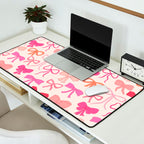 Ribbons and bows sweet coquette style hand drawn pattern Desk Mat Gallery Image 2