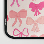 Ribbons and bows sweet coquette style hand drawn pattern Laptop Sleeve Gallery Image 3
