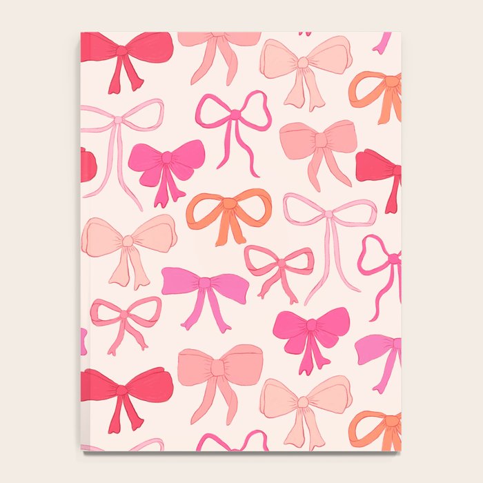 Ribbons and bows sweet coquette style hand drawn pattern Notebook Gallery Image 4