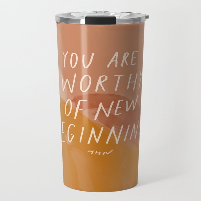 Worthy of New Beginnings  Travel Mug Gallery Image 1
