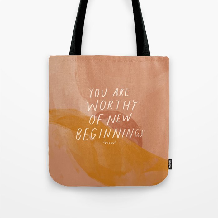 Worthy of New Beginnings  Tote Bag Gallery Image 1