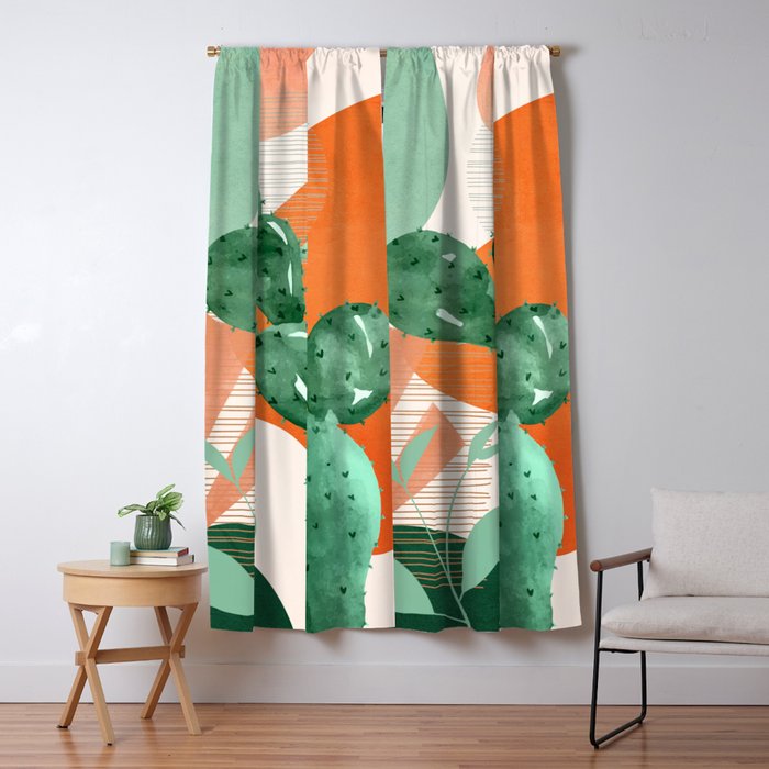 Cactus Garden 1 Window Curtain Gallery Image 1