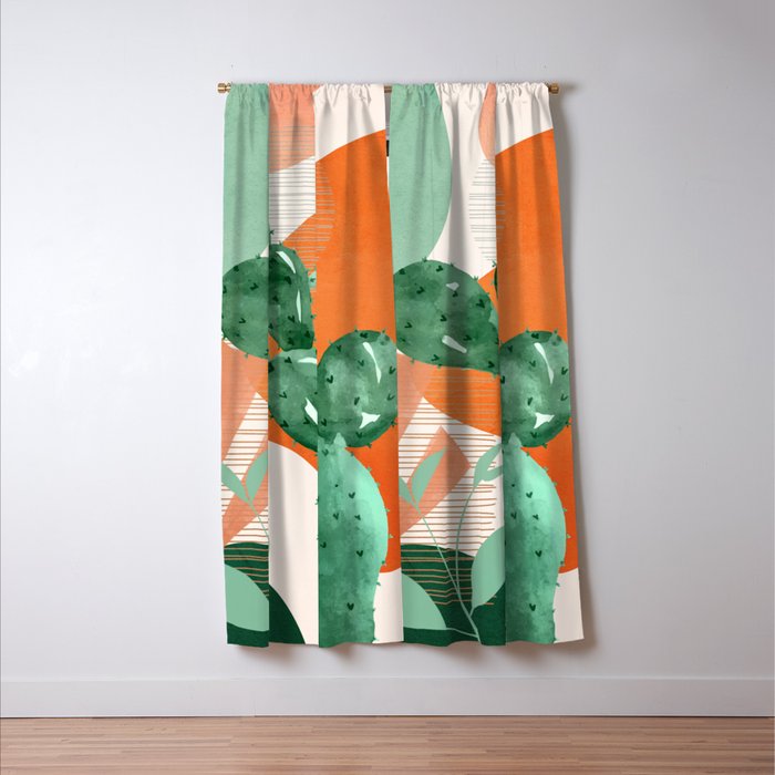 Cactus Garden 1 Window Curtain Gallery Image 3
