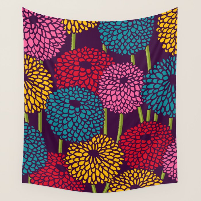 Full of Chrysanth Wall Tapestry Gallery Image 4
