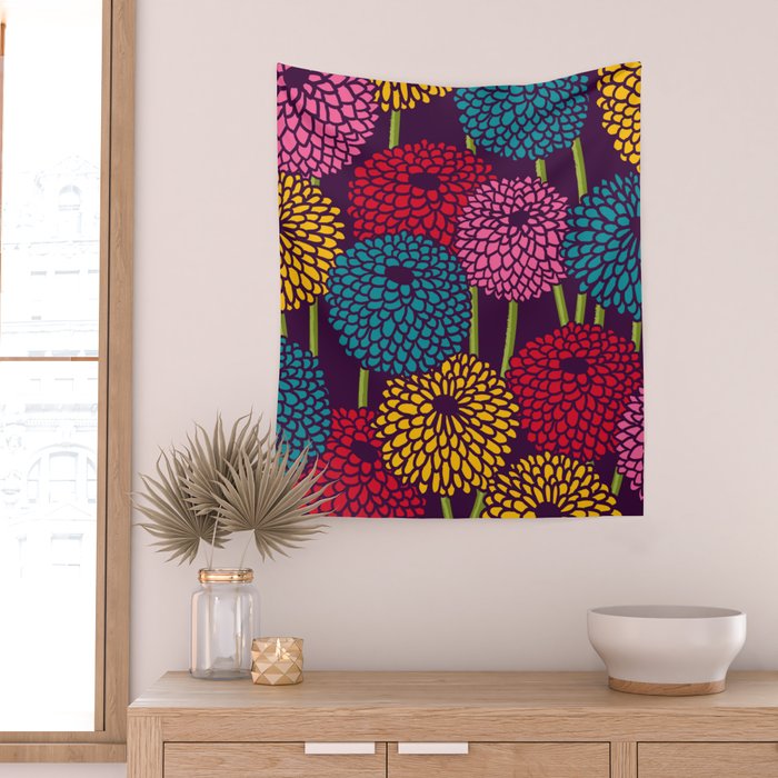 Full of Chrysanth Wall Tapestry Gallery Image 2