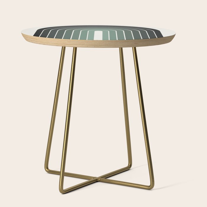 Gradient Arch IV Earthy Green Mid Century Modern Rainbow Side Table Gallery Image 1