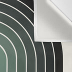 Gradient Arch IV Earthy Green Mid Century Modern Rainbow Wall Tapestry Gallery Image 3