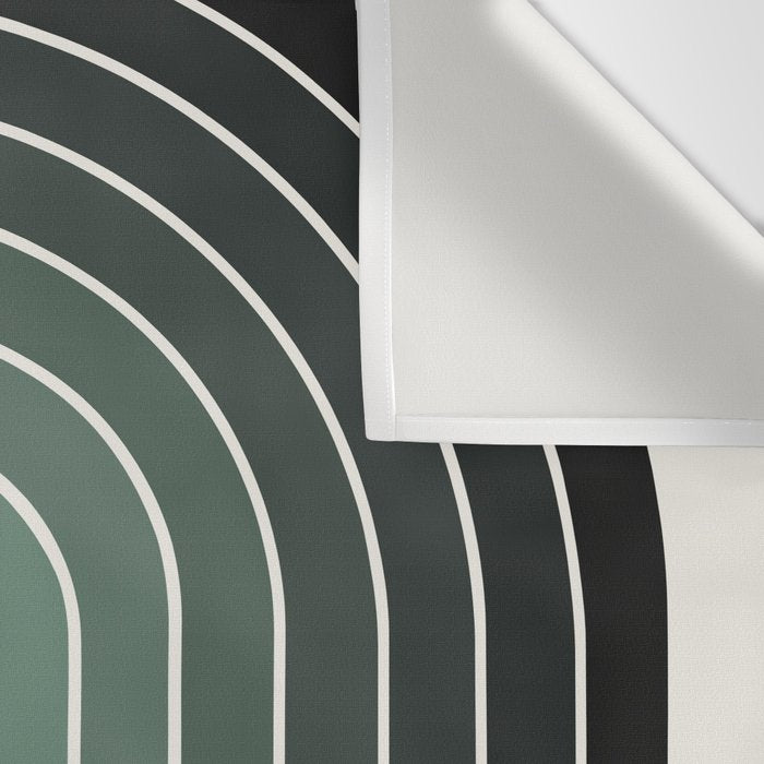 Gradient Arch IV Earthy Green Mid Century Modern Rainbow Wall Tapestry Gallery Image 3