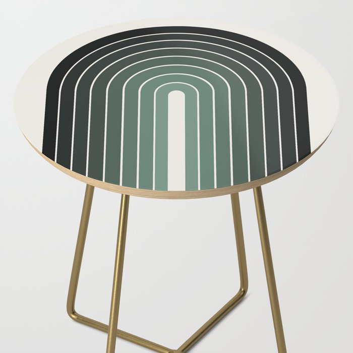 Gradient Arch IV Earthy Green Mid Century Modern Rainbow Side Table Gallery Image 2