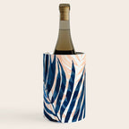 Palm tree, coastal watercolor, pink navy Wine Chiller Gallery Image 1