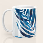 Palm tree, coastal watercolor, pink navy Coffee Mug Gallery Image 3
