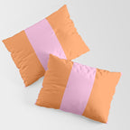 Orange and Pink Stripes  Pillow Sham Gallery Image 3