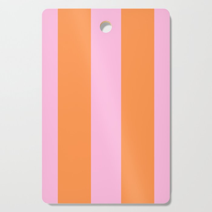 Orange and Pink Stripes  Cutting Board Gallery Image 1