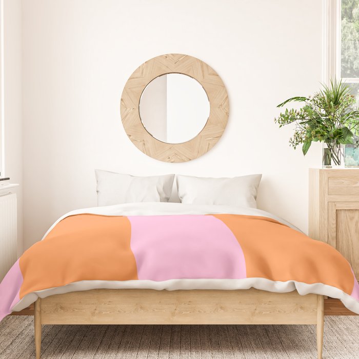 Orange and Pink Stripes  Duvet Cover Gallery Image 3