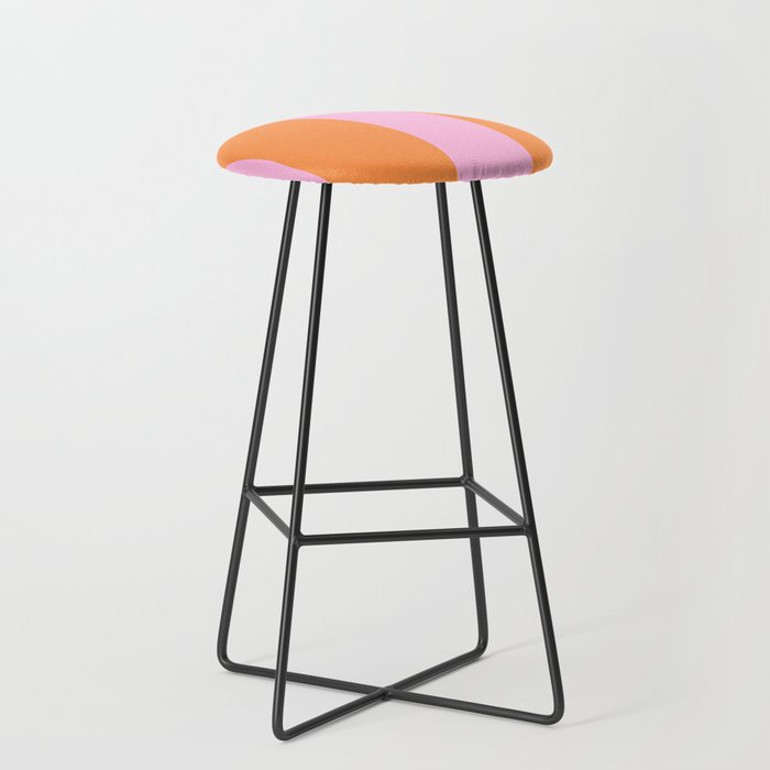 Orange and Pink Stripes  Stool Gallery Image 1