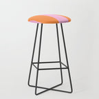 Orange and Pink Stripes  Stool Gallery Image 1