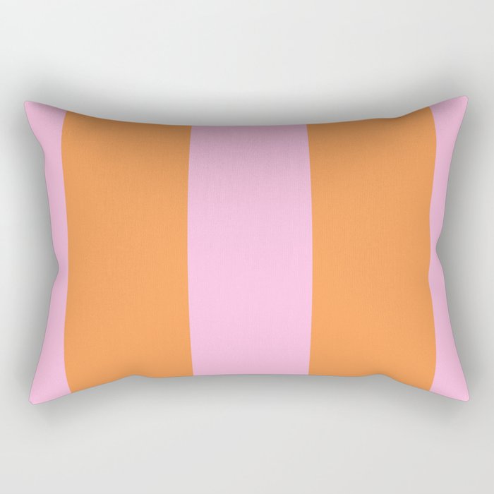 Orange and Pink Stripes  Rectangular Pillow Gallery Image 2