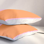 Orange and Pink Stripes  Pillow Sham Gallery Image 3