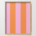 Orange and Pink Stripes  Serving Tray Gallery Image 1