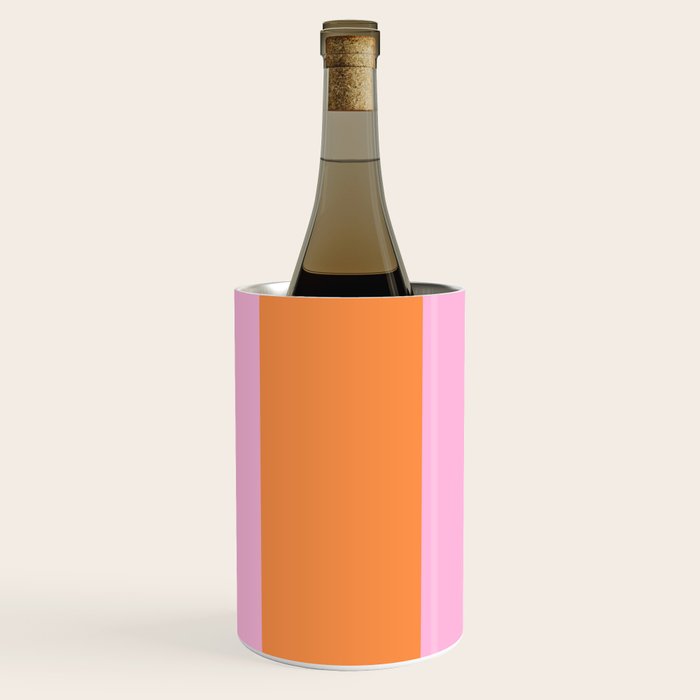 Orange and Pink Stripes  Wine Chiller Gallery Image 3