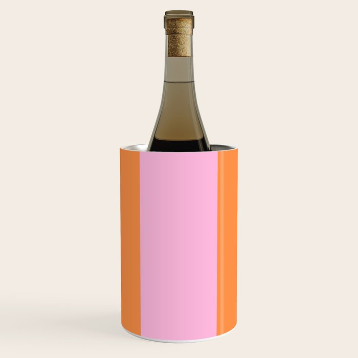 Orange and Pink Stripes  Wine Chiller Gallery Image 1