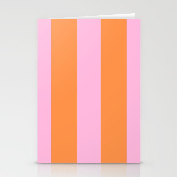 Orange and Pink Stripes  Stationery Card Gallery Image 2