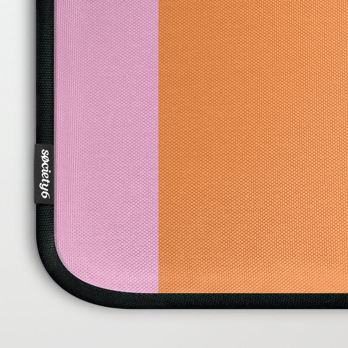 Orange and Pink Stripes  Laptop Sleeve Gallery Image 3